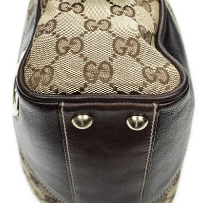 Gucci Brit Satchel Bag Brown/beige GG Canvas A