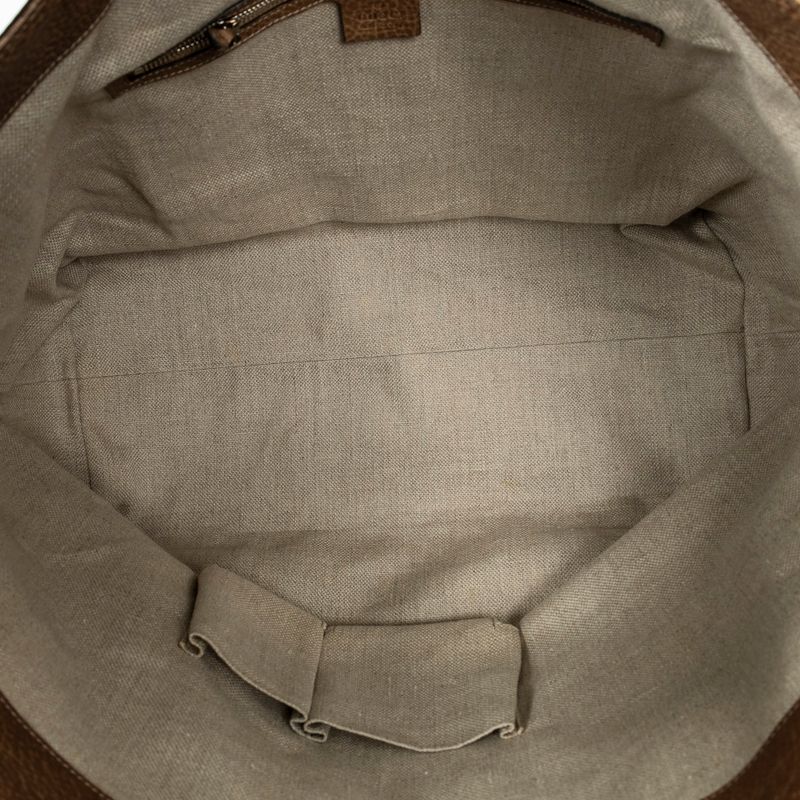 Gucci Large Ribecchio Sunset Tote Brown Red Orange Monogram Straw Ribecchio