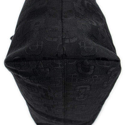 Gucci 2-way Tote Black Horsebit Printed G Canvas A