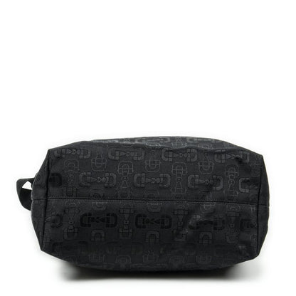 Gucci 2-way Tote Black Horsebit Printed G Canvas A