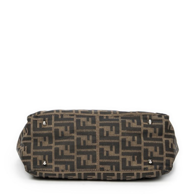 Fendi Small FF Open Tote Tan/brown Zucca Canvas A