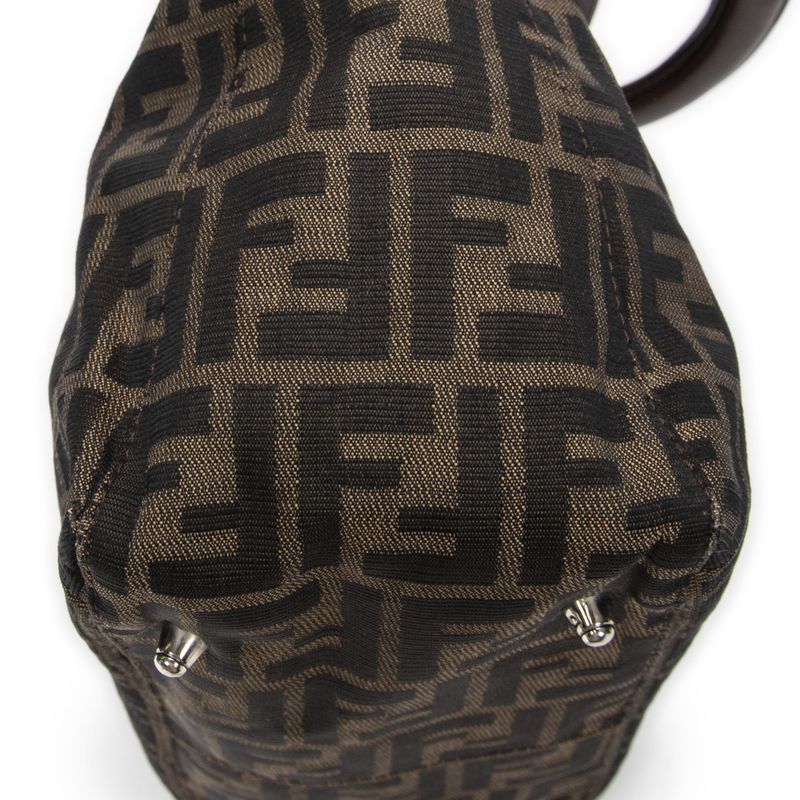 Fendi Small FF Open Tote Tan/brown Zucca Canvas A