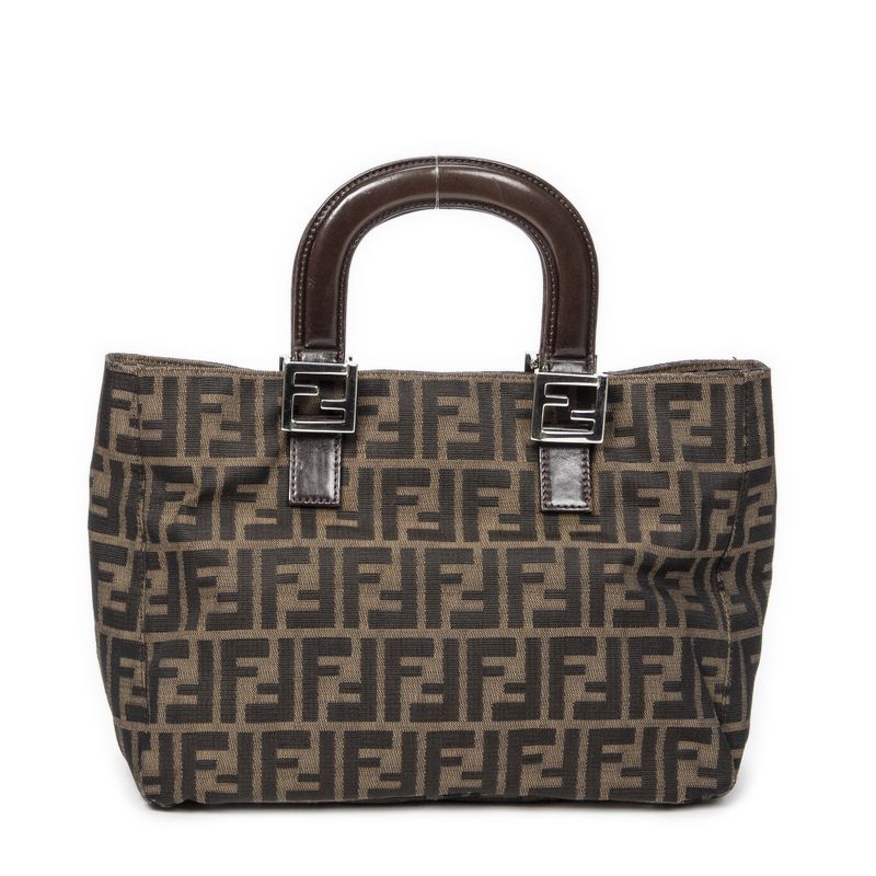Fendi Small FF Open Tote Tan/brown Zucca Canvas A