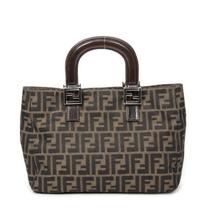 Fendi Small FF Open Tote Tan/brown Zucca Canvas A