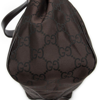 Gucci Colbert Hobo Brown GG Nylon Canvas A
