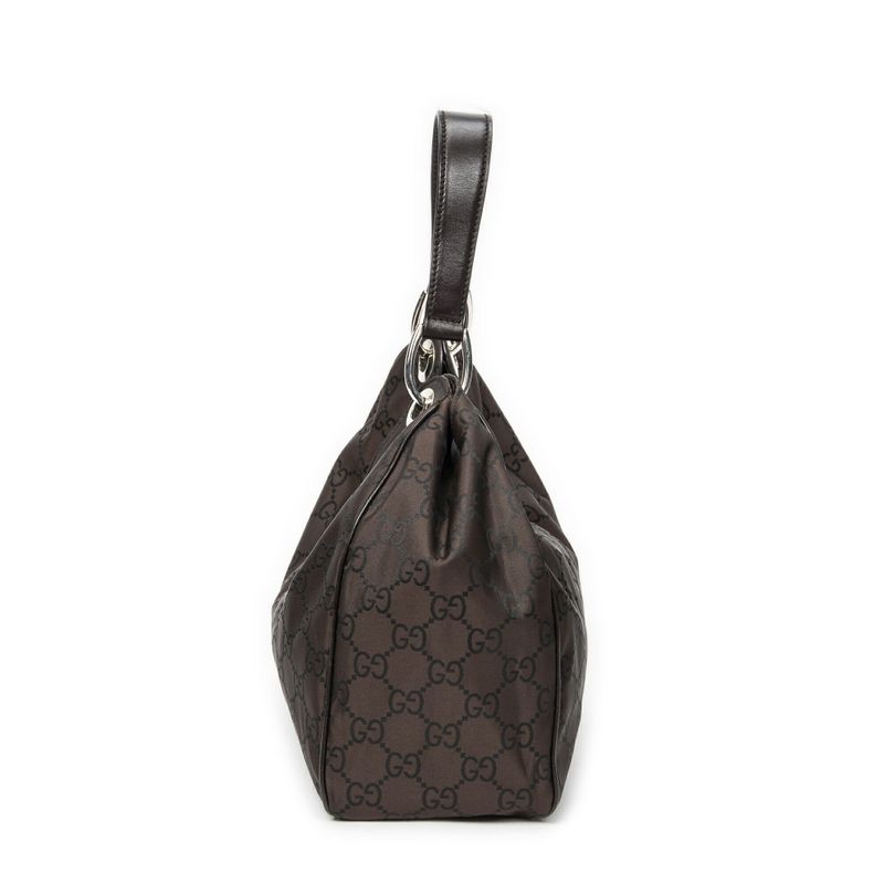 Gucci Colbert Hobo Brown GG Nylon Canvas A