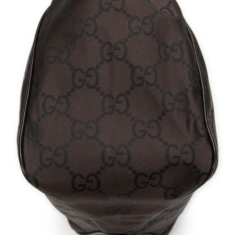 Gucci Colbert Hobo Brown GG Nylon Canvas A