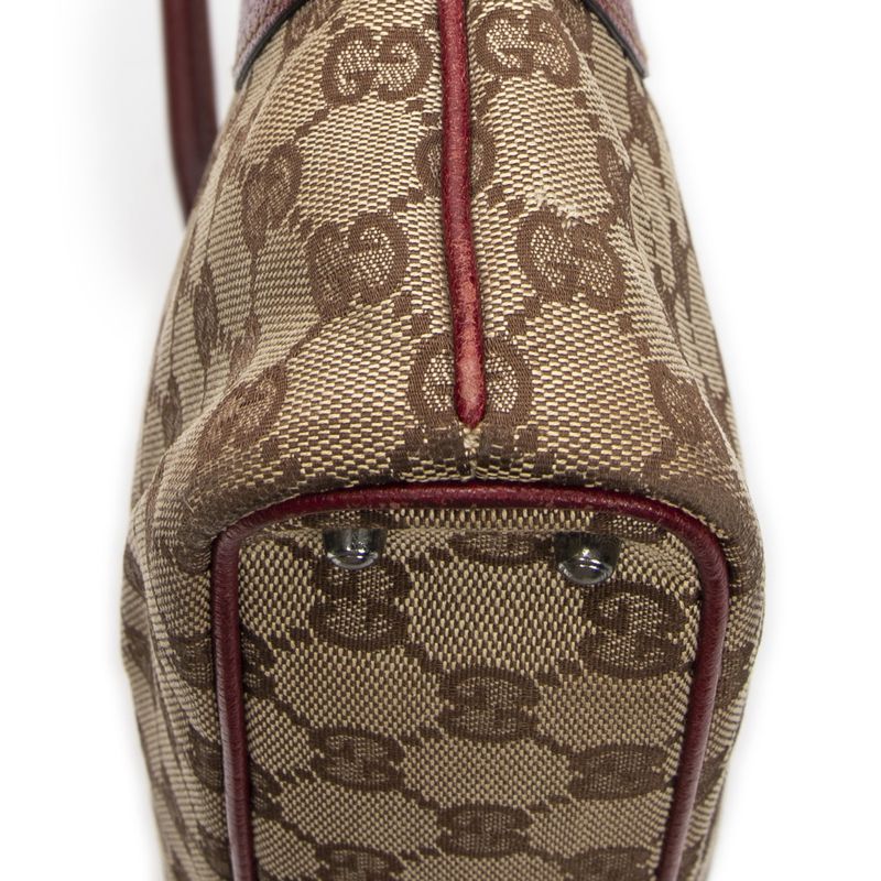 Gucci Tote Bag Beige/red GG Canvas AB