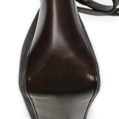 Gucci Small Shopping Tote Dark Brown GG Denim Canvas AB