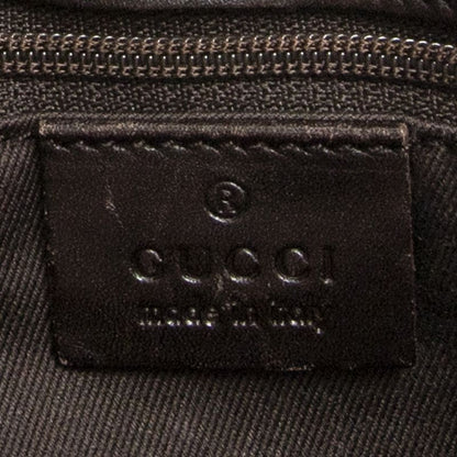 Gucci Small Shopping Tote Dark Brown GG Denim Canvas AB