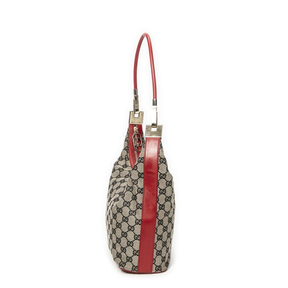 Gucci Zip Hobo Beige Red Black GG Canvas A
