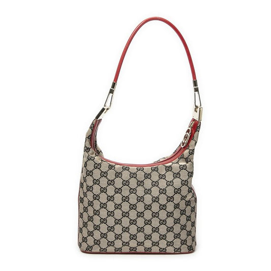 Gucci Zip Hobo Beige Red Black GG Canvas A