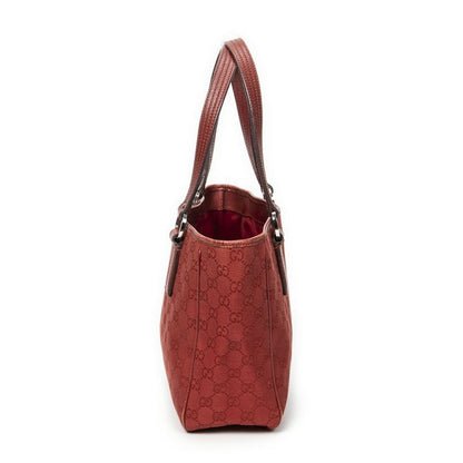 Gucci Shoulder Tote Red GG Canvas AB