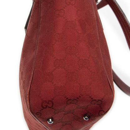 Gucci Shoulder Tote Red GG Canvas AB