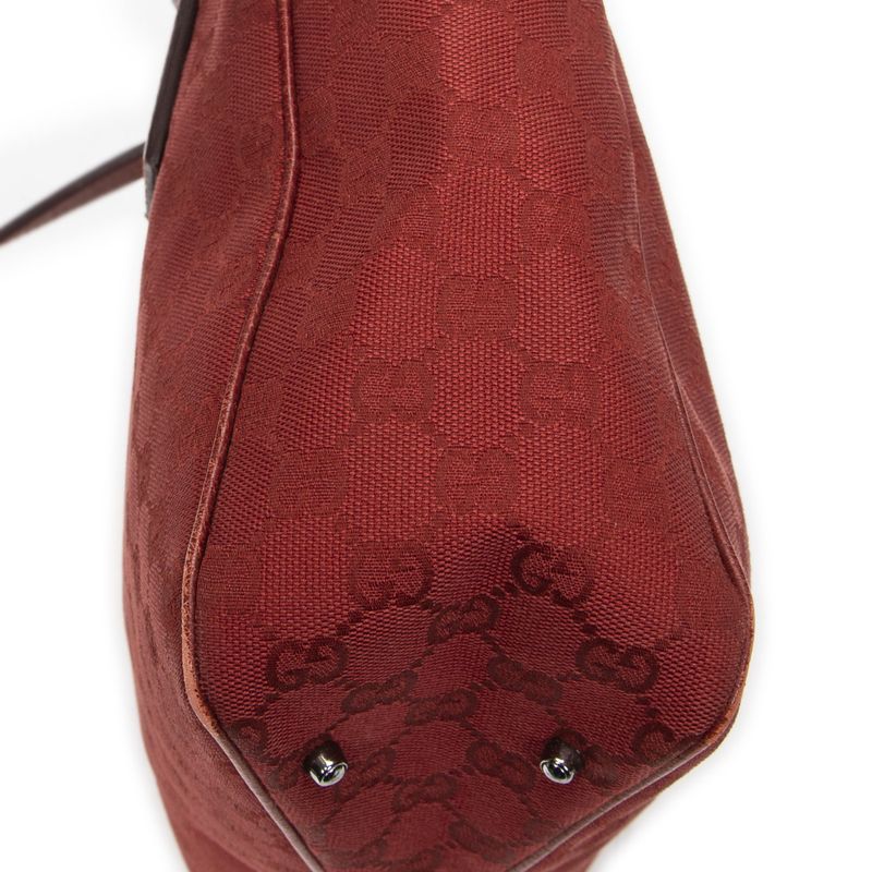 Gucci Shoulder Tote Red GG Canvas AB