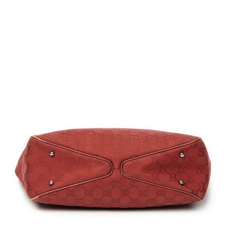 Gucci Shoulder Tote Red GG Canvas AB