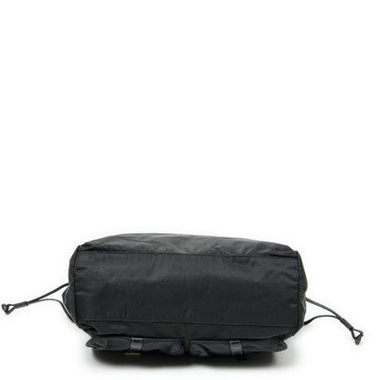 Pradadouble Front Pocket Shopping Tote Black Nylon Canvas A