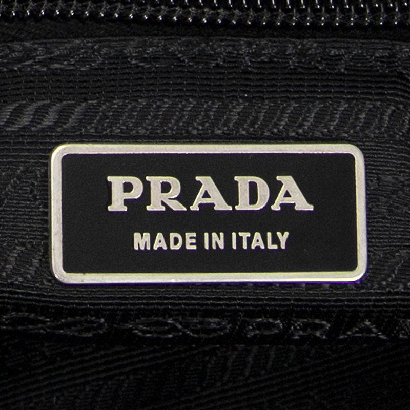 Prada Zip Messenger Crossbody Black Nylon Canvas A