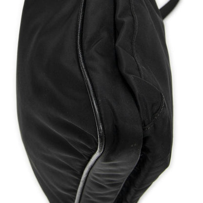 Prada Zip Messenger Crossbody Black Nylon Canvas A