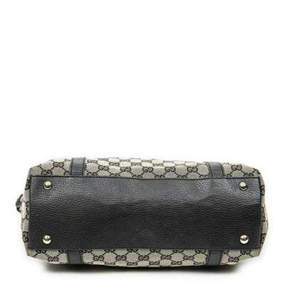 Gucci Abbey Tote Dark Brown Black Beige GG Canvas A