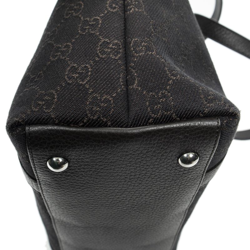 Gucci Abby Tote Brown GG Denim Canvas A