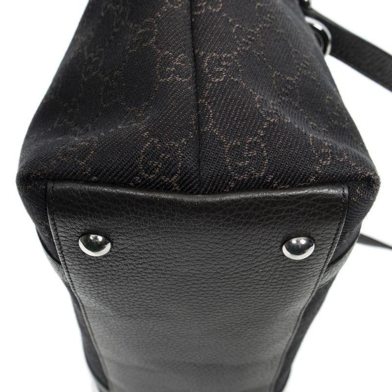 Gucci Abby Tote Brown GG Denim Canvas A