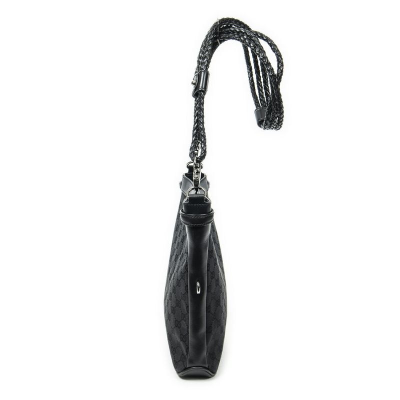 Gucci Bree Crossbody Bag Black GG Canvas A