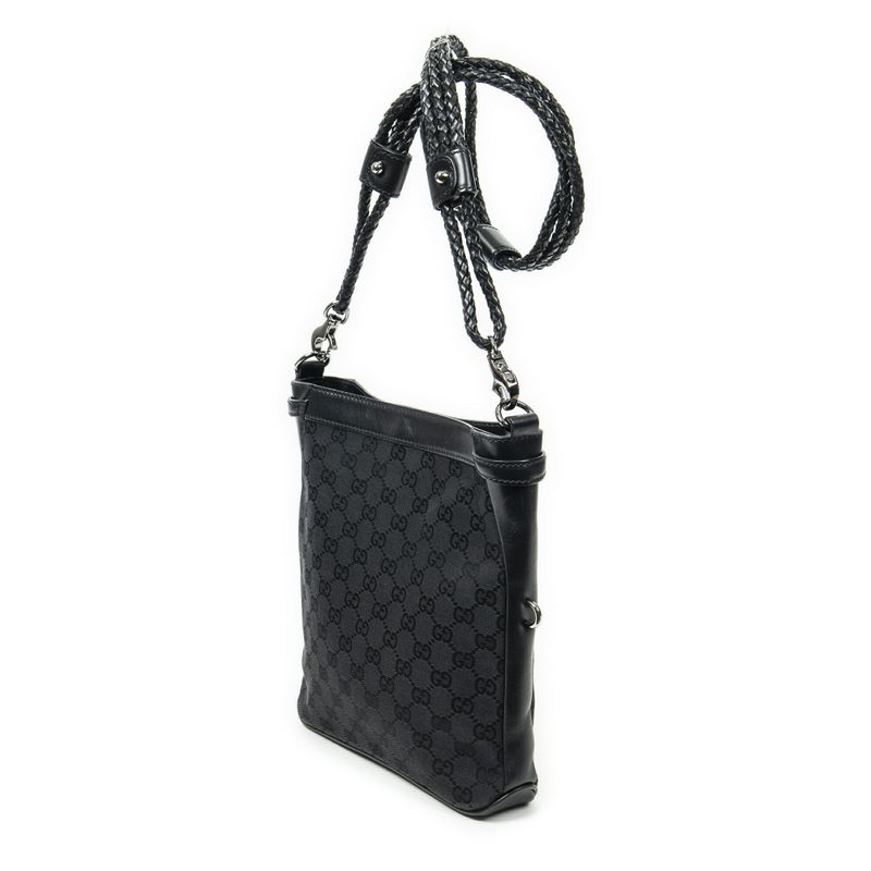 Gucci Bree Crossbody Bag Black GG Canvas A