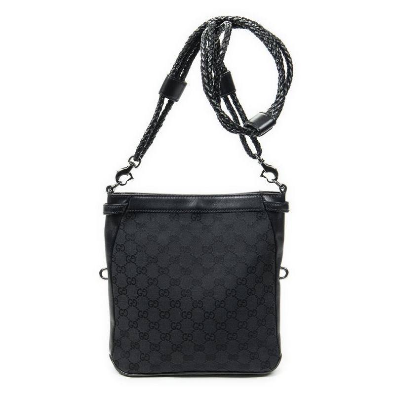 Gucci Bree Crossbody Bag Black GG Canvas A