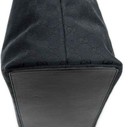 Gucci Large Vertical Shape Open Tote Black GG Canvas A