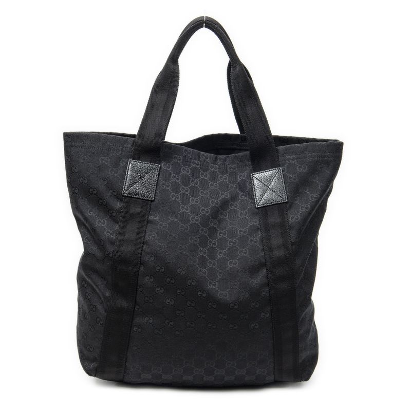 Gucci Web Open Shopper Black GG Canvas A