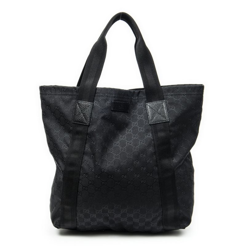 Gucci Web Open Shopper Black GG Canvas A