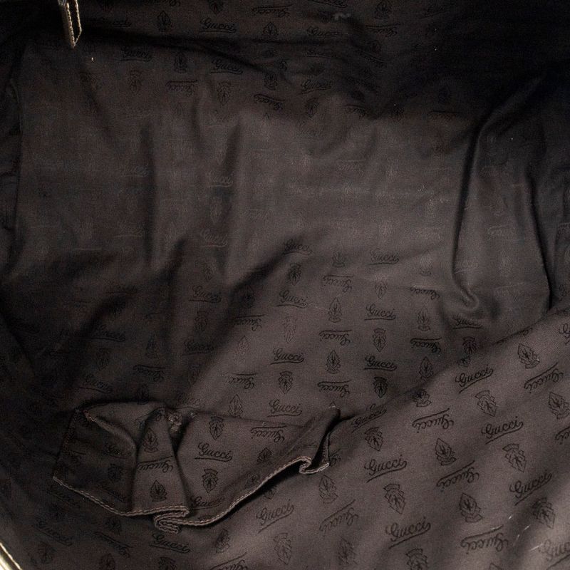 Gucci Large Web Oriental Tote Bag Gold Metallic GG Canvas A