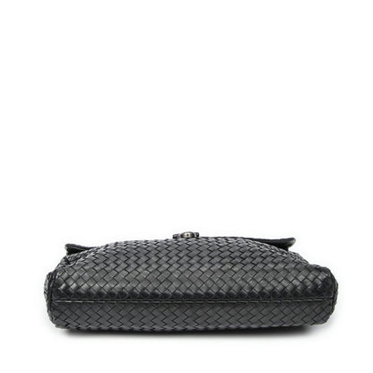 Bottega Veneta Envelope Briefcase Black Intrecciato Leather AB