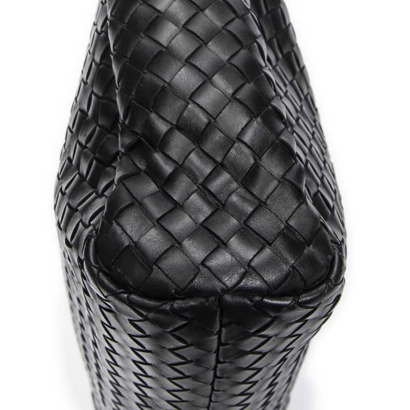 Bottega Veneta Envelope Briefcase Black Intrecciato Leather AB