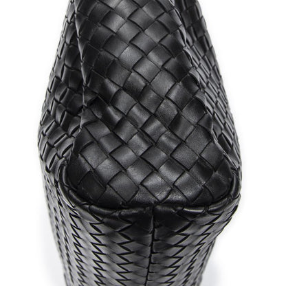 Bottega Veneta Envelope Briefcase Black Intrecciato Leather AB