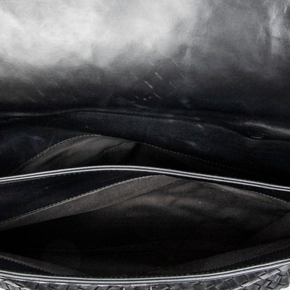 Bottega Veneta Envelope Briefcase Black Intrecciato Leather AB