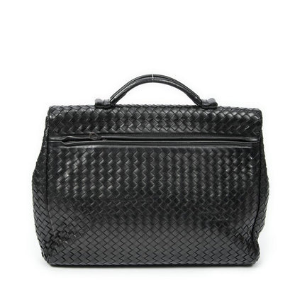 Bottega Veneta Envelope Briefcase Black Intrecciato Leather AB