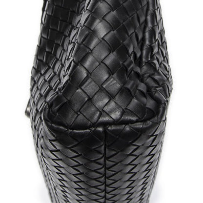 Bottega Veneta Envelope Briefcase Black Intrecciato Leather AB