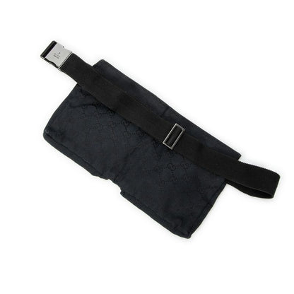 Gucci Waist Pouch Black GG Canvas A