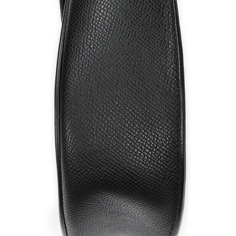 Celine Flap Crossbody Bag Black Grained Leather A