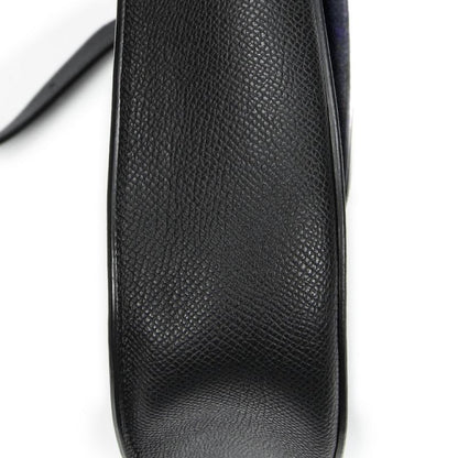 Celine Flap Crossbody Bag Black Grained Leather A