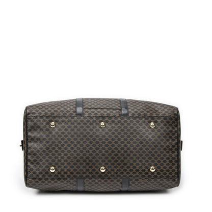 Celine Large Travel Boston Black Macadam PVC Canvas A