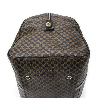 Celine Large Travel Boston Black Macadam PVC Canvas A