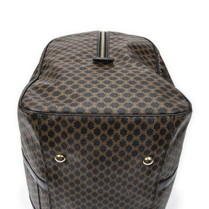 Celine Large Travel Boston Black Macadam PVC Canvas A