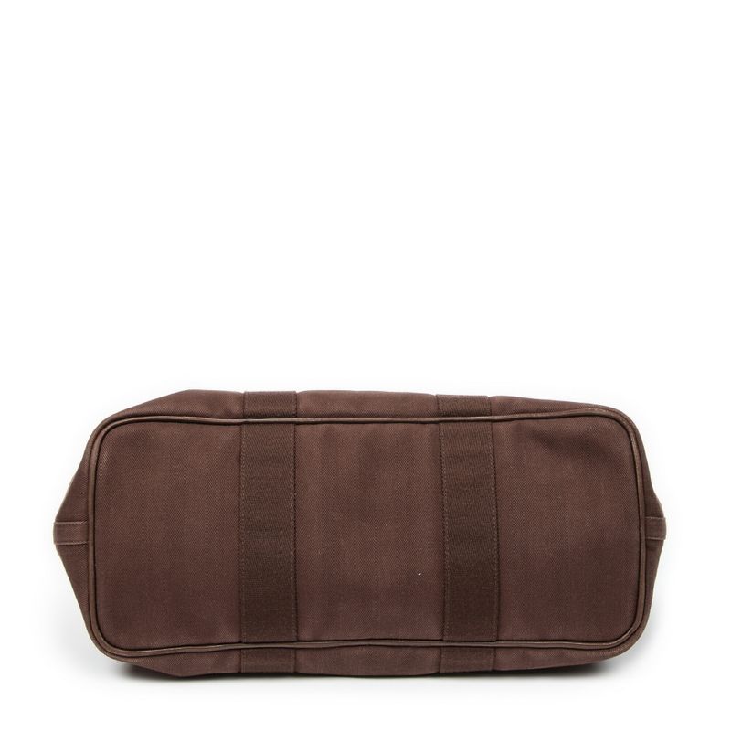 Hermes Valparaiso Brown Toile Chevron Canvas AB