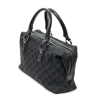 Gucci Small Boston Black GG Canvas A
