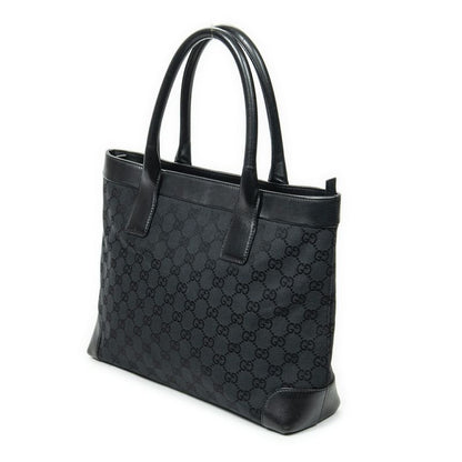 Gucci Zip Shopping Tote Black GG Canvas A