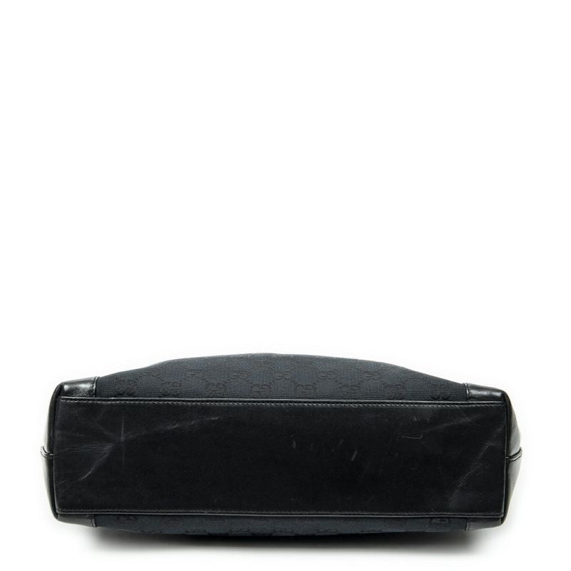 Gucci Zip Shopping Tote Black GG Canvas A