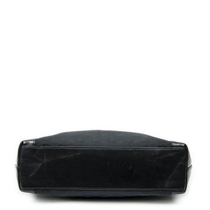 Gucci Zip Shopping Tote Black GG Canvas A